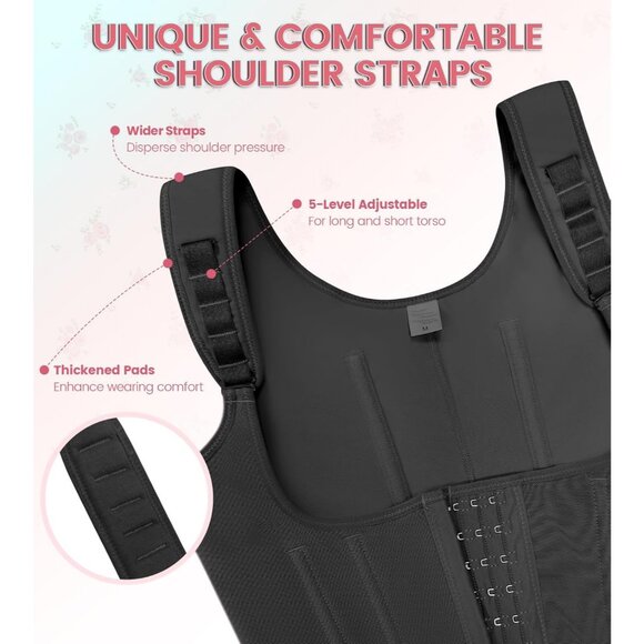 Women's Black-Upgrade Body Shaper Postpartum Compression Tummy Control Shapewear - Picture 4 of 6